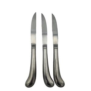 Rogers & Co Stainless Steel Steak Knives Set‎ of 3 Korea 9" Flatware